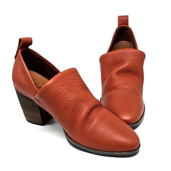 BUENO KESIA Tan Leather Block Heel Pumps Slip on Shoes Women's Size US 6.5 EU 37 - Picture 9 of 12